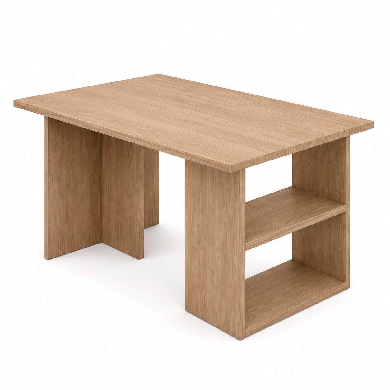 MESA DE CENTRO MODERNA RECTANGULAR AARON AMADERADO - 2