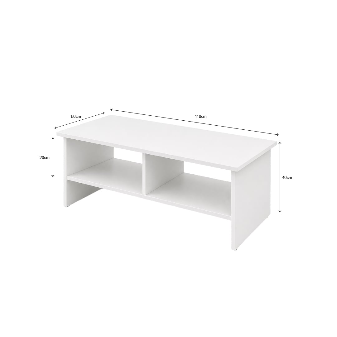 MESA DE CENTRO MELAMINA RECTANGULAR KOVA BLANCO - 3