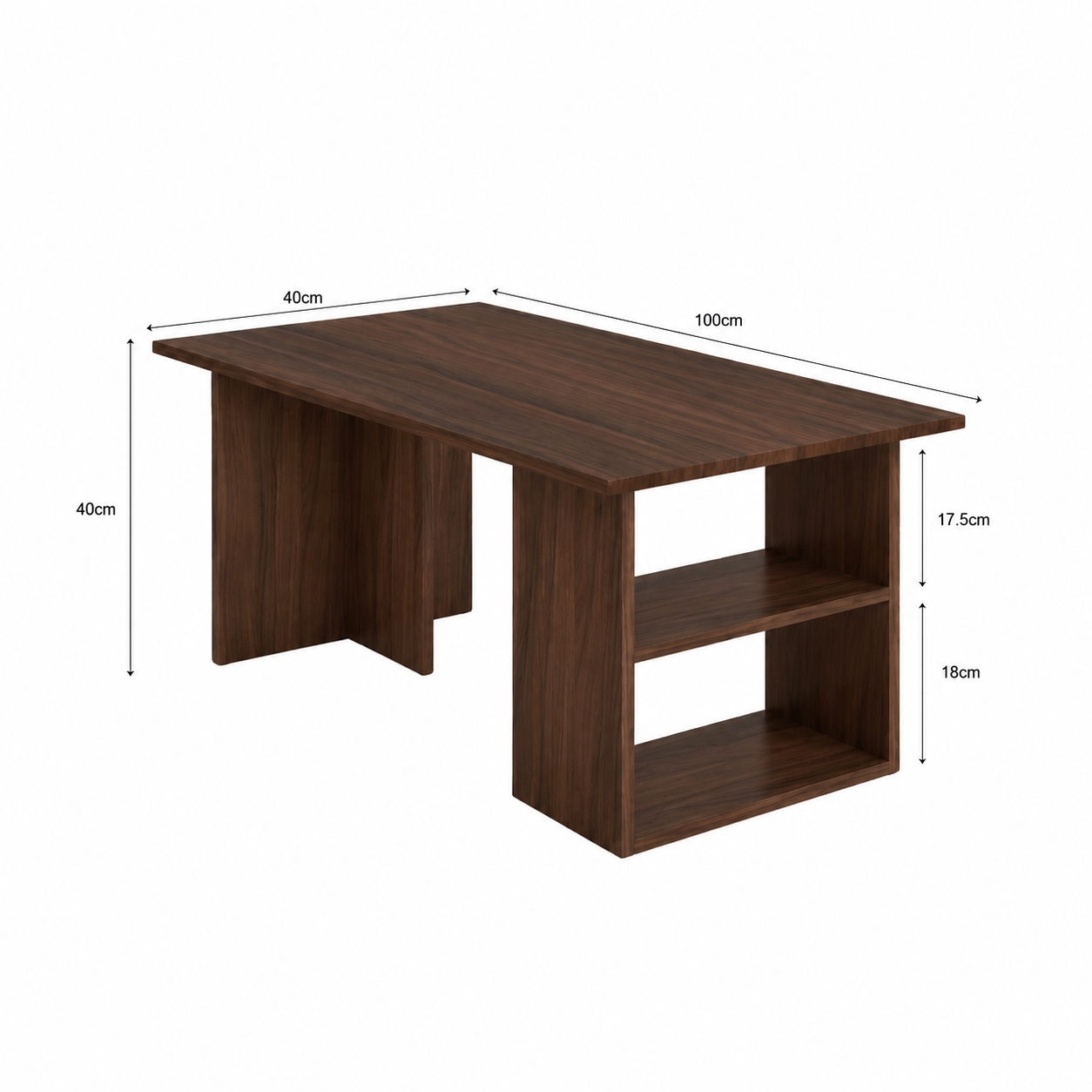 MESA DE CENTRO MODERNA RECTANGULAR AARON CARAMELO - 3