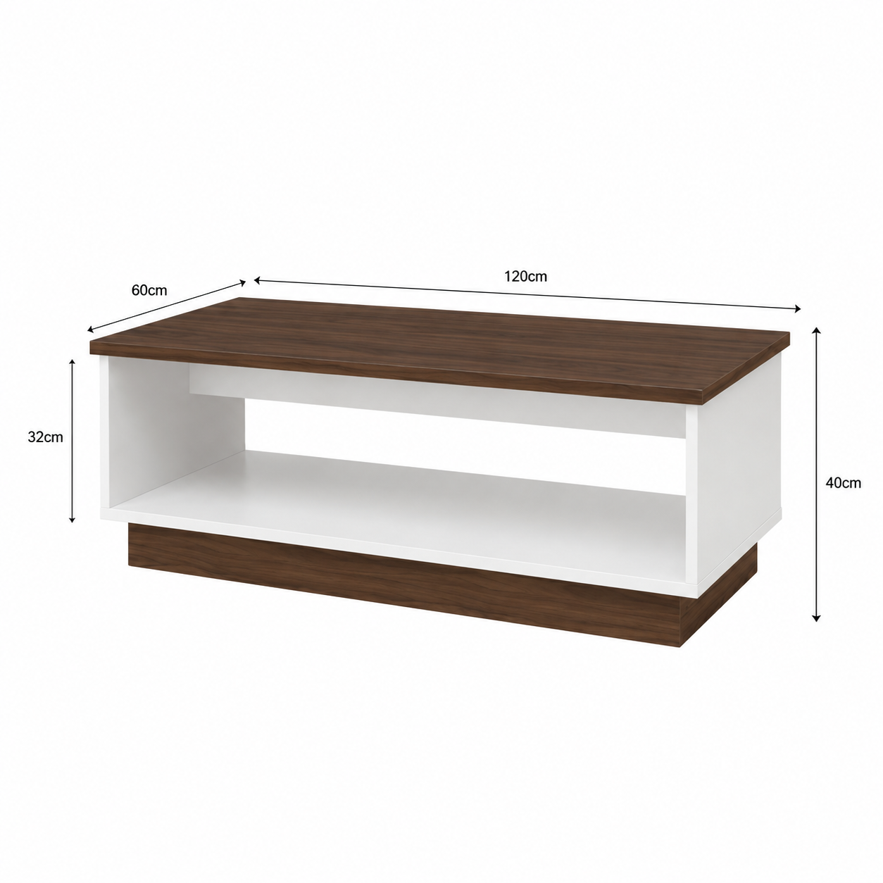 MESA DE CENTRO MINIMALISTA RECTANGULAR SIENA CARAMELO - 2