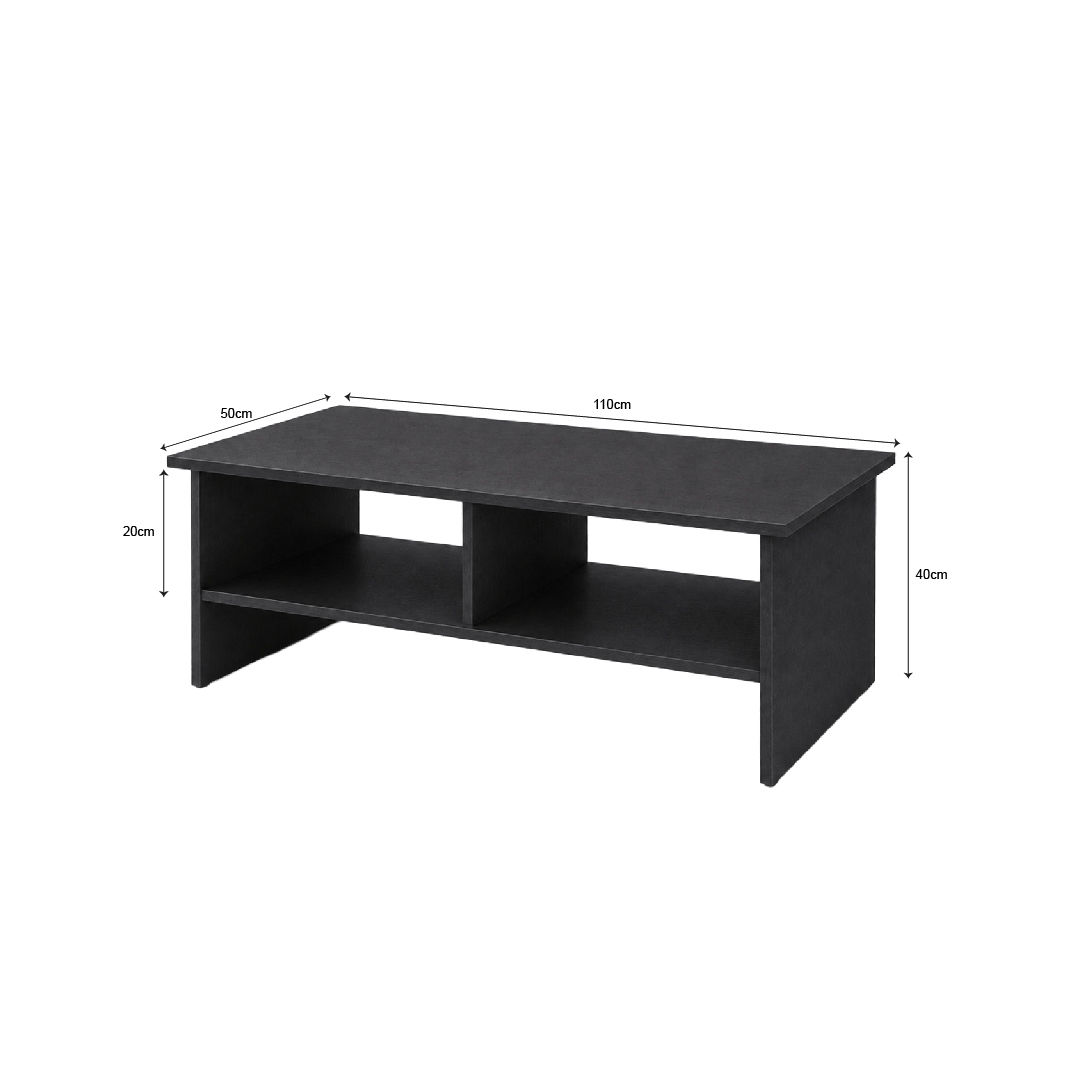 MESA DE CENTRO MELAMINA RECTANGULAR KOVA NEGRO - 4