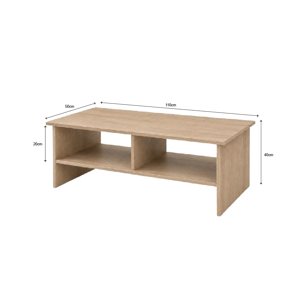 MESA DE CENTRO MELAMINA RECTANGULAR KOVA AMADERADO - 4