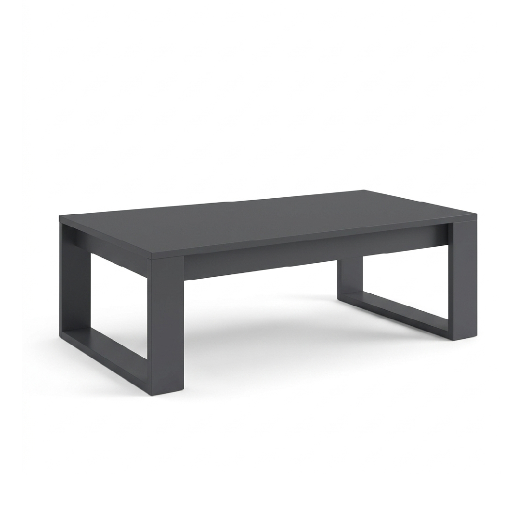 MESA DE CENTRO MODERNA CUADRADA ELIO COLOR NEGRO MUEBLEO - 3