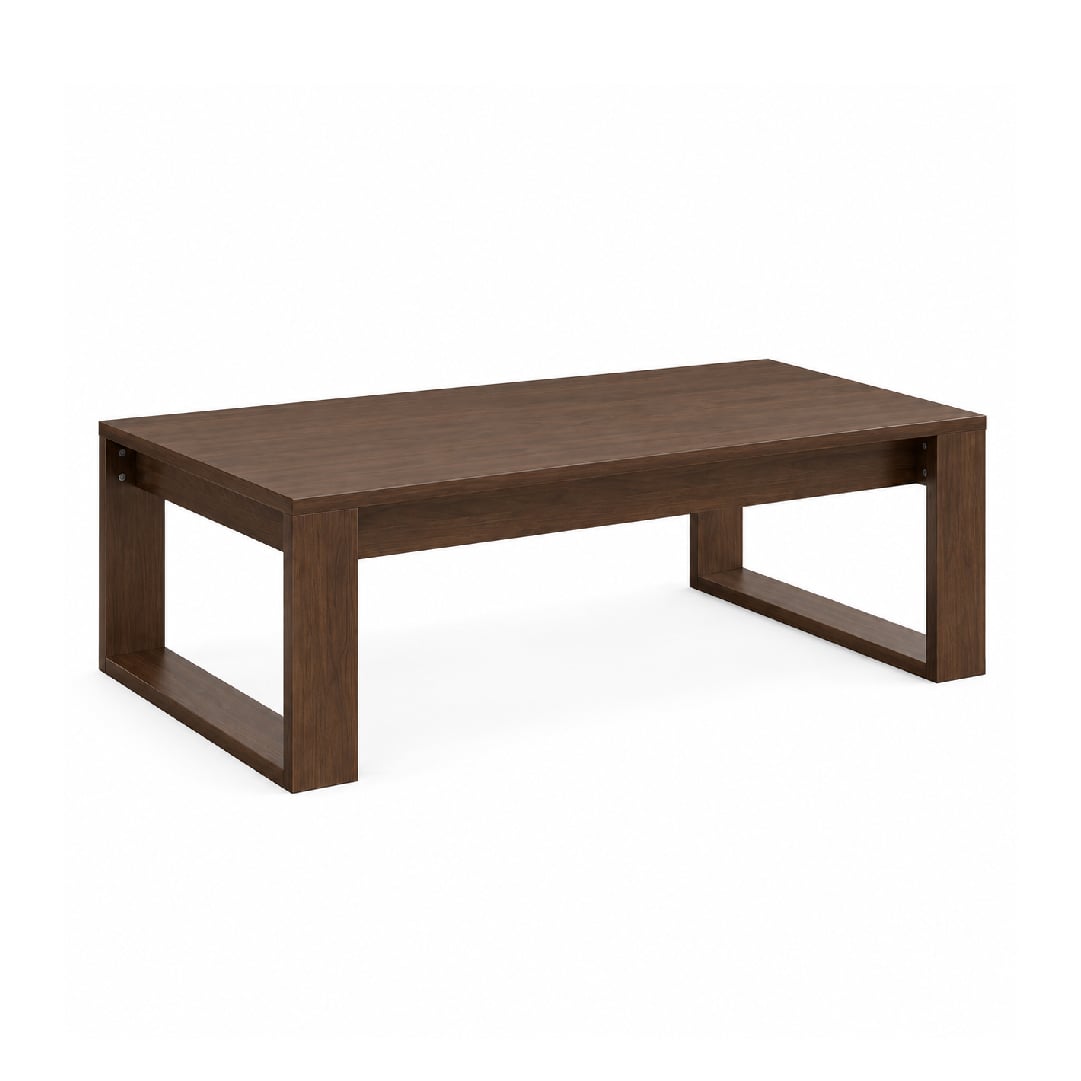 MESA DE CENTRO MODERNA CUADRADA ELIO COLOR CARAMELO MUEBLEO - 2