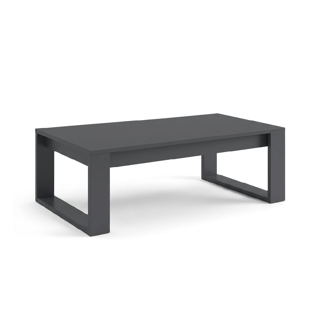 MESA DE CENTRO MODERNA CUADRADA ELIO COLOR NEGRO MUEBLEO - 3