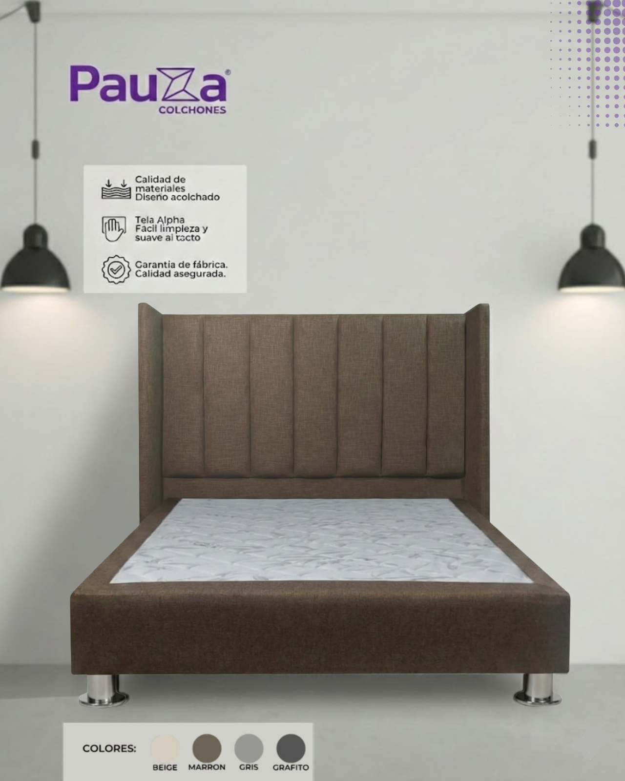 DORMITORIO PREMIUM LINEAL 2 PLZ MARRON - 1