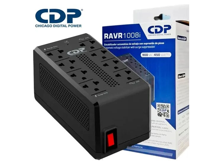ESTABILIZADOR CDP RAVR1008I 1000VA/500W 8 SALIDAS (RAVR1008I) - 1