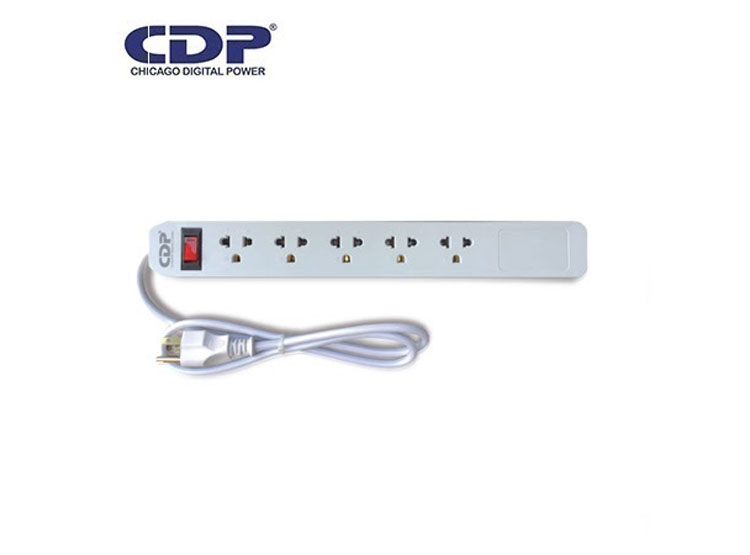 SUPRESOR DE PICOS CDP 05 TOMAS WHITE 220V (R-SS5) - 1