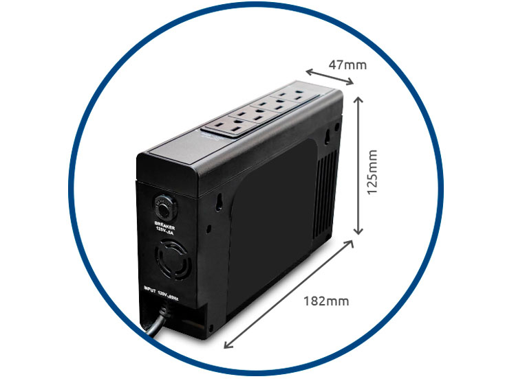 UPS CDP INTERACTIVO PORTATIL LI-504I 500VA / 250W / 4SALIDAS / BATERIA LITIO (LI-504I) - 2