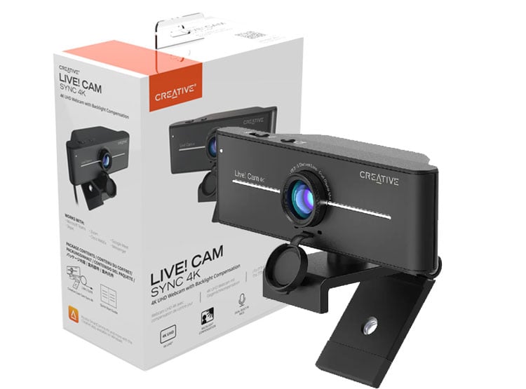CAMARA CREATIVE LIVE! CAM SYNC 4K UHD 2160P DUAL MIC USB C/TAPA BLACK (73VF099000000) - 1
