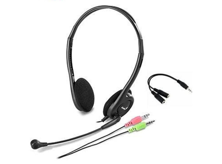 AUDIFONO C/MICROF. GENIUS HS-200C MULTIPLATAFORMA 2X3.5MM/3.5MM BLACK (31710151104) - 2