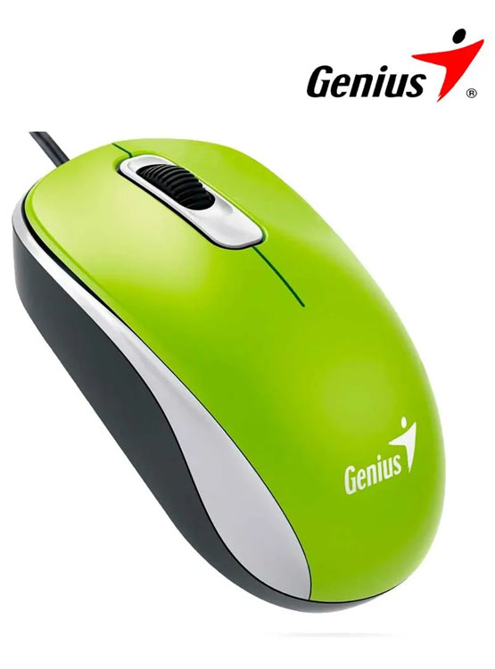 MOUSE GENIUS DX-110 USB OPTICO 1000 DPI GREEN - 2