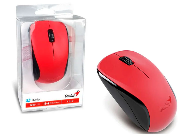 MOUSE GENIUS NX-7000 WIRELESS BLUEEYE RED (31030027403) - 1