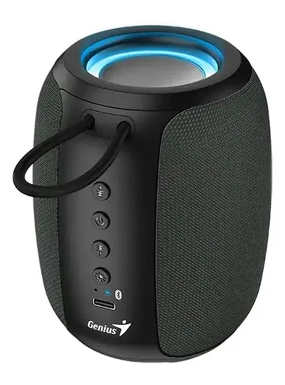 PARLANTE GENIUS SP-915BT BLUETOOTH 5W 6H MIC AI COPILOT RGB BLACK/GREY (31730052401) - 2