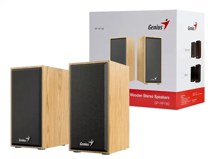 PARLANTE GENIUS SP-HF180 6W USB POWER PINE WOOD (31730029404) - 1