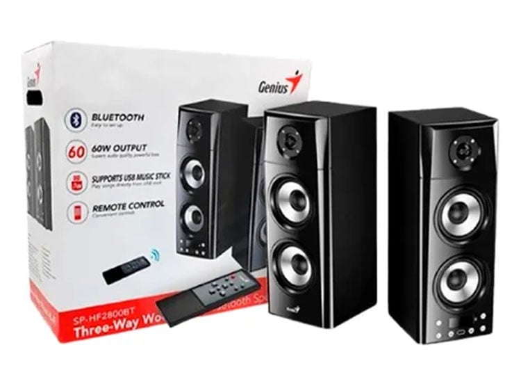 PARLANTE GENIUS SP-HF2800BT USB POWER 60W WOOD - 1