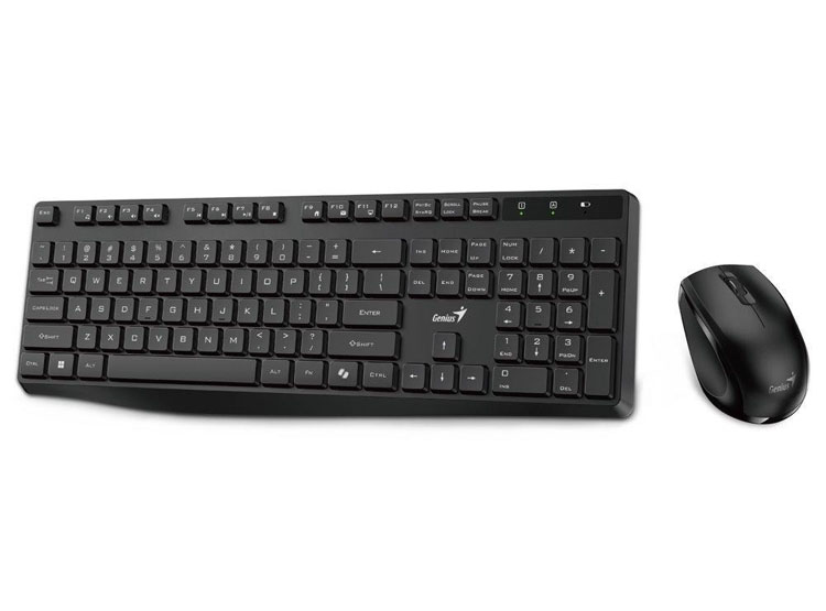 TECLADO GENIUS + MOUSE WIRELESS KM-8206S AI COPILOT SILENT MULTIMEDIA SP BLACK - 2