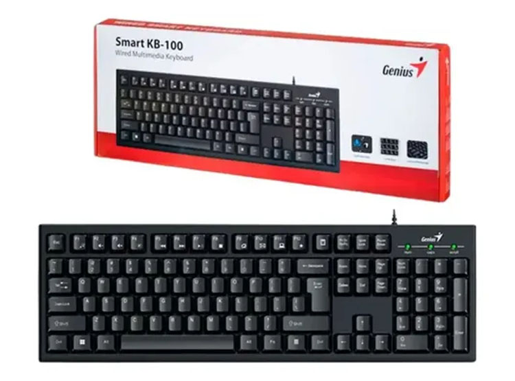 TECLADO GENIUS SMART KB-100 AI COPILOT USB SP BLACK - 1