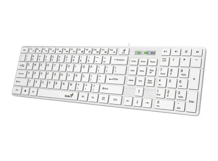 TECLADO GENIUS SMART SLIMSTAR 126 AI COPILOT USB MULTIMEDIA SP WHITE - 2