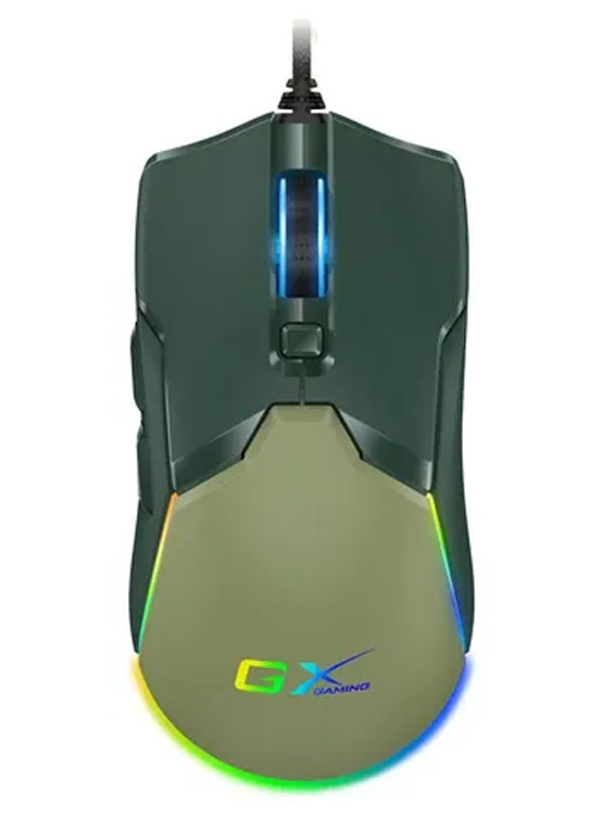 MOUSE GENIUS GX SCORPION M700 7200 DPI 6-BOT PROGRAMABLES + MEMORIA INTEGRADA RGB ARMY GREEN - 1
