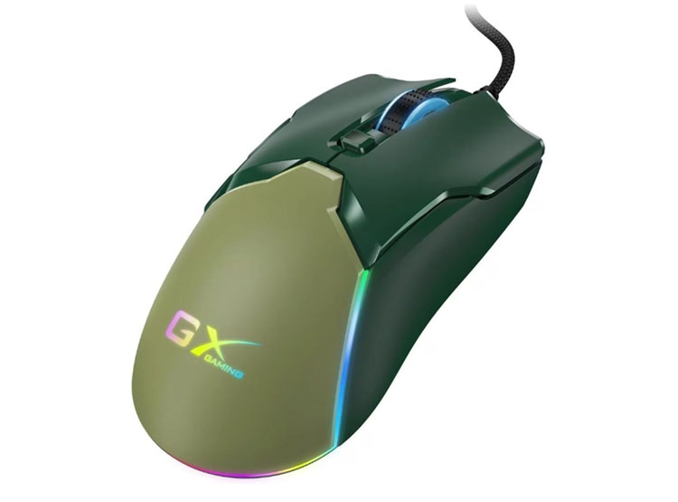 MOUSE GENIUS GX SCORPION M700 7200 DPI 6-BOT PROGRAMABLES + MEMORIA INTEGRADA RGB ARMY GREEN - 3