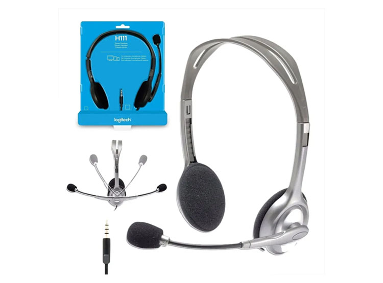 AUDIFONO C/MICROF. LOGITECH H111 SILVER - 3