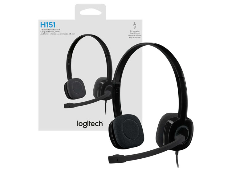 AUDIFONO C/MICROF. LOGITECH H151 STEREO BLACK - 1