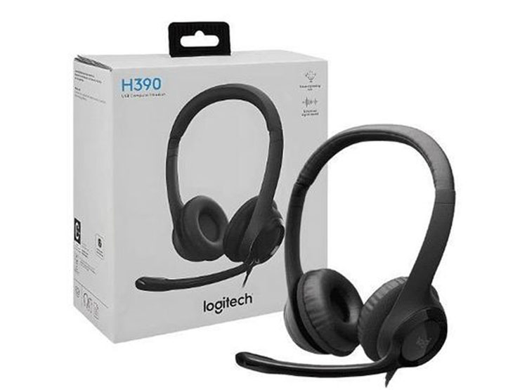 AUDIFONO C/MICROF. LOGITECH H390 USB NOISE CANCELLING BLACK - 1