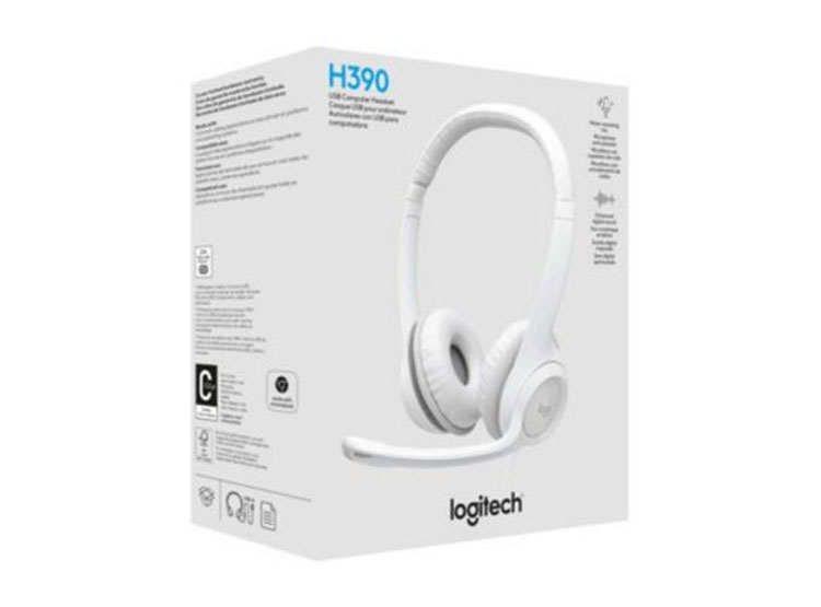 AUDIFONO C/MICROF. LOGITECH H390 USB NOISE CANCELLING WHITE - 2