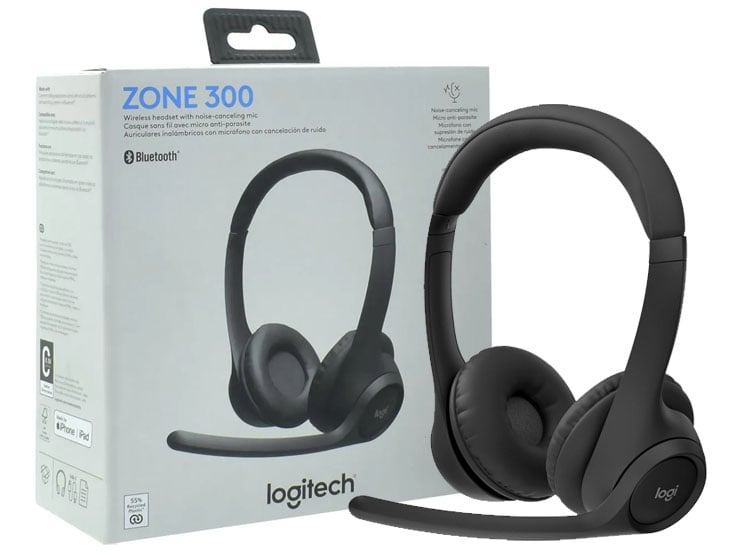 AUDIFONO C/MICROF. LOGITECH ZONE 300 BLUETOOTH/20HRS BLACK - 1