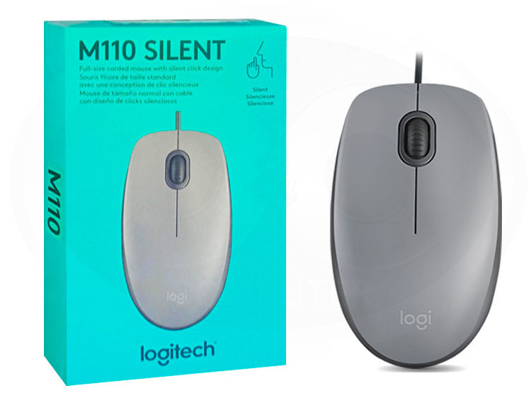 MOUSE LOGITECH M110 SILENT OPTICO USB SILVER (910-006757) - 1