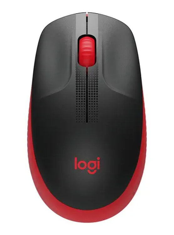 MOUSE LOGITECH M190 WIRELESS FULL-SIZE RED (910-005904) - 1