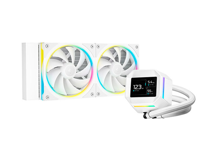 REFRIGERACION LIQUIDA DEEPCOOL LM240 WH, ARGB, PANTALLA - 2