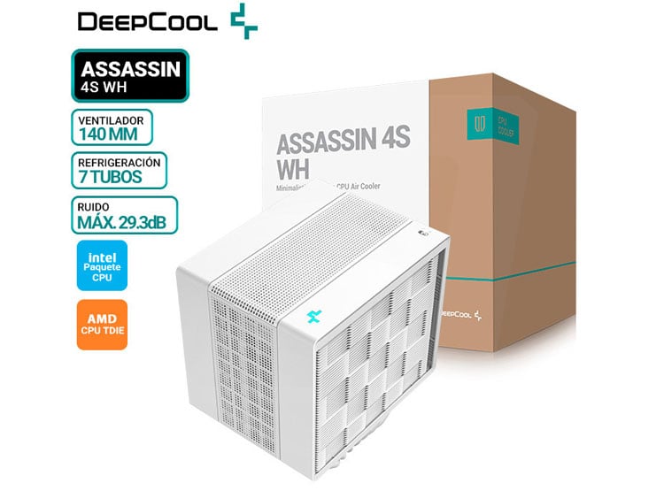 COOLER DE PROCESADOR DEEPCOOL ASSASSIN 4 WHITE, AMD, INTEL - 1