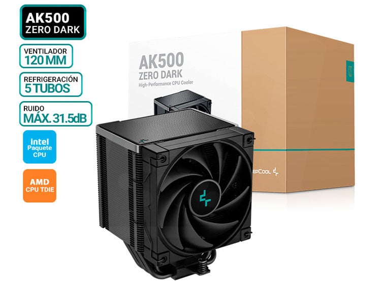 COOLER DE PROCESADOR DEEPCOOL AK500 ZERO DARK - 1