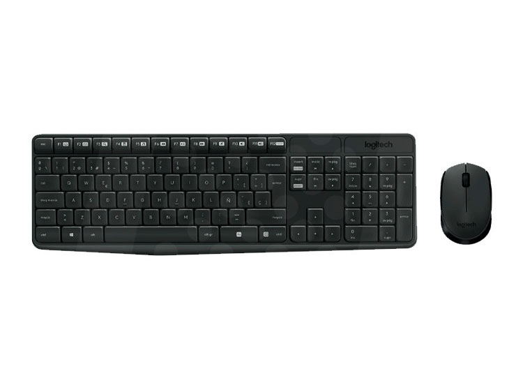 TECLADO LOGITECH + MOUSE MK235 WIRELESS USB SP BLACK - 2