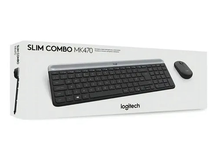 TECLADO LOGITECH + MOUSE MK470 WIRELESS SLIM USB BLACK - 3