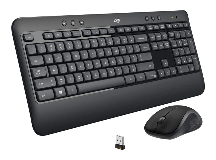 TECLADO LOGITECH + MOUSE MK540 WIRELESS USB SP BLACK - 2