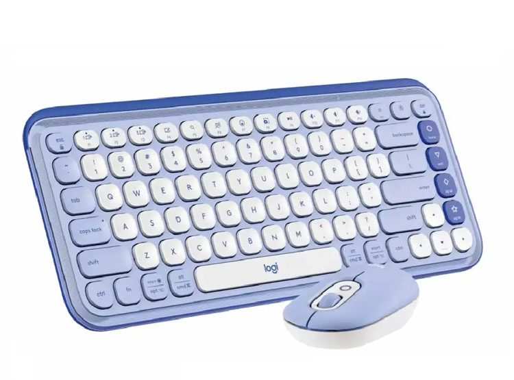 TECLADO LOGITECH + MOUSE POP ICON BLUETOOTH/WIRELESS SP / COPILOT/ LILAC (920-013054) - 2