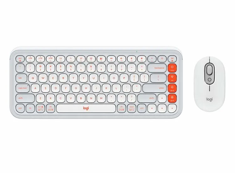 TECLADO LOGITECH + MOUSE POP ICON BLUETOOTH/WIRELESS SP / COPILOT/ WHITE - 2