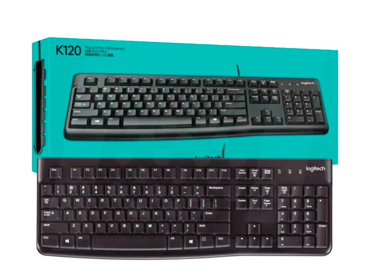 TECLADO LOGITECH K120 USB SP BLACK (PN 920-004422) - 1