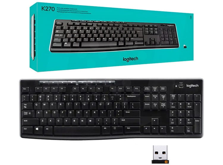 TECLADO LOGITECH K270 WIRELESS UNIFYING USB SP BLACK (920-004426) - 1