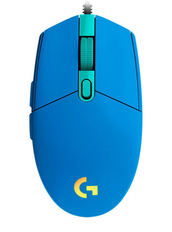MOUSE LOGITECH G203 LIGHTSYNC OPTICAL 8000 DPI RGB BLUE (910-005792) - 2