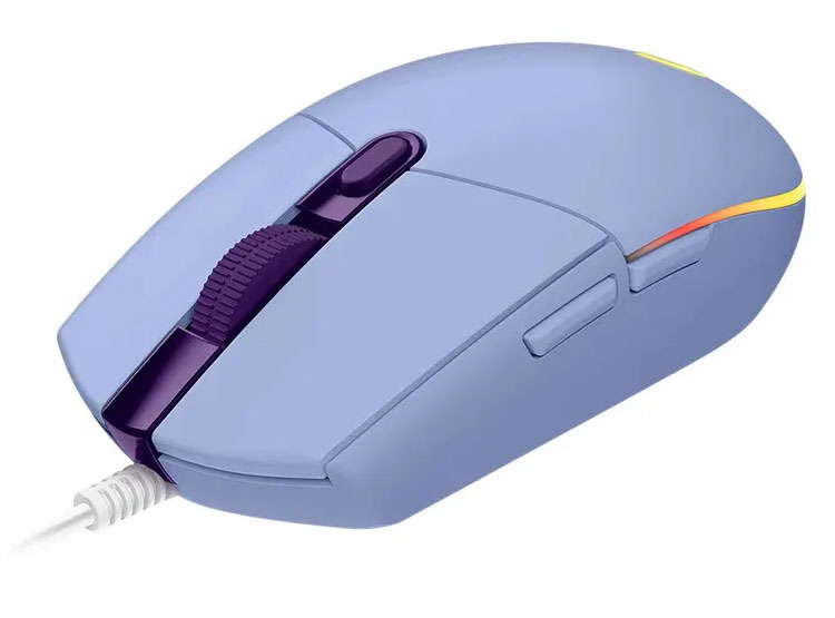 MOUSE LOGITECH G203 LIGHTSYNC OPTICAL 8000 DPI RGB LILA (910-005851) - 2