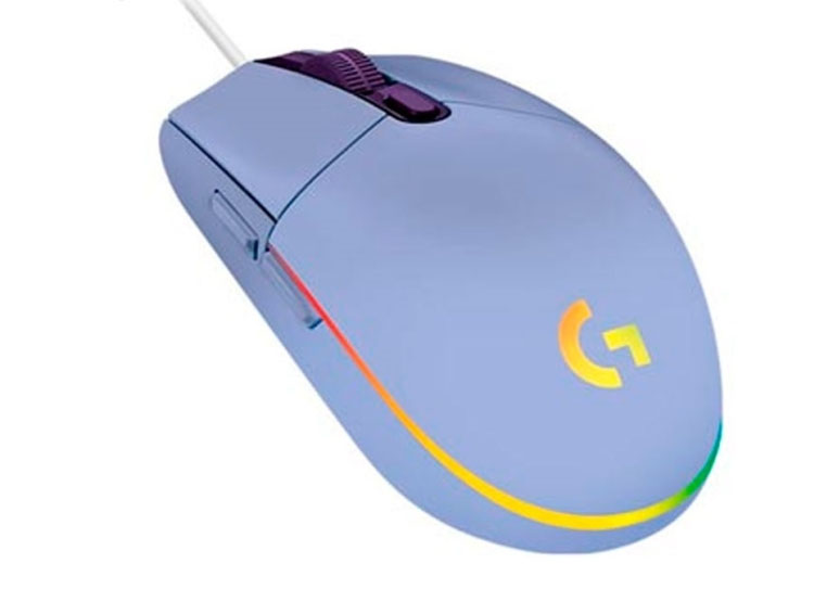 MOUSE LOGITECH G203 LIGHTSYNC OPTICAL 8000 DPI RGB LILA (910-005851) - 3