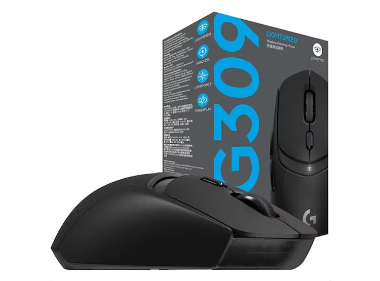 MOUSE LOGITECH G309 LIGHTSPEED WIRELESS/BT 25K DPI LIGHTFORCE BLACK (910-007198) - 1