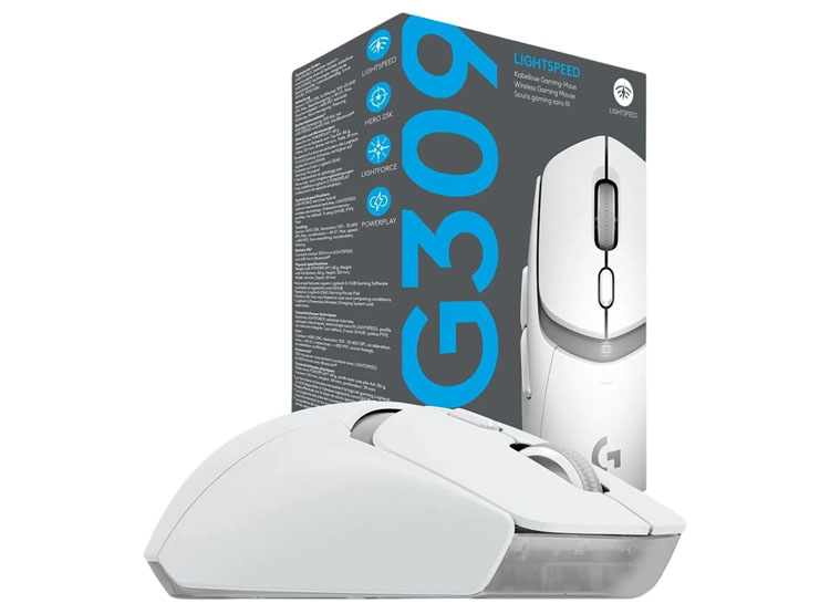 MOUSE LOGITECH G309 LIGHTSPEED WIRELESS/BT 25K DPI LIGHTFORCE WHITE (910-007206) - 1