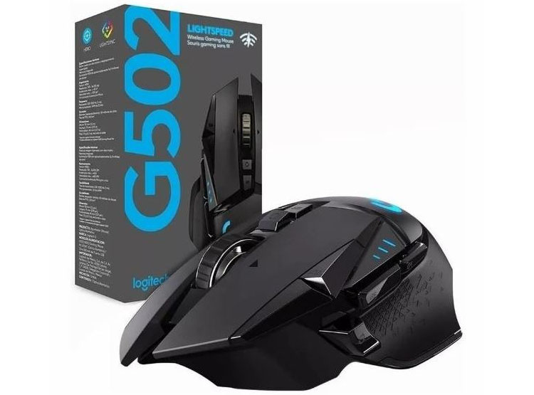 MOUSE LOGITECH G502 LIGTHSPEED WIRELESS BLACK (910-005566) - 1