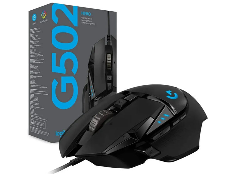 MOUSE LOGITECH G502 HERO 16000 DPI RGB BLACK (910-005550) - 1
