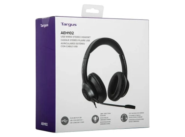 AUDIFONO C/MICROF. TARGUS AEH102TT USB-A 40MM OVER-EAR NOISE-CANCELLING MUTE BLACK (AEH102TTLP) - 3